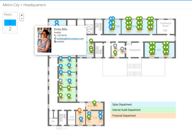 Интерактивная карта офиса